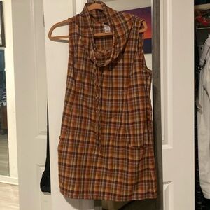 Patagonia Dress‎ Women's Size 10 Brown Worn Wear Fortuity Flannel Slim Fit